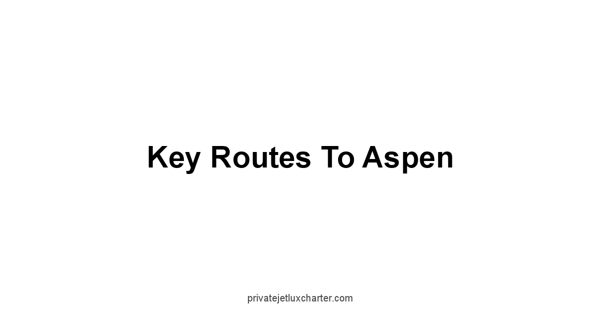 Key Routes to Aspen