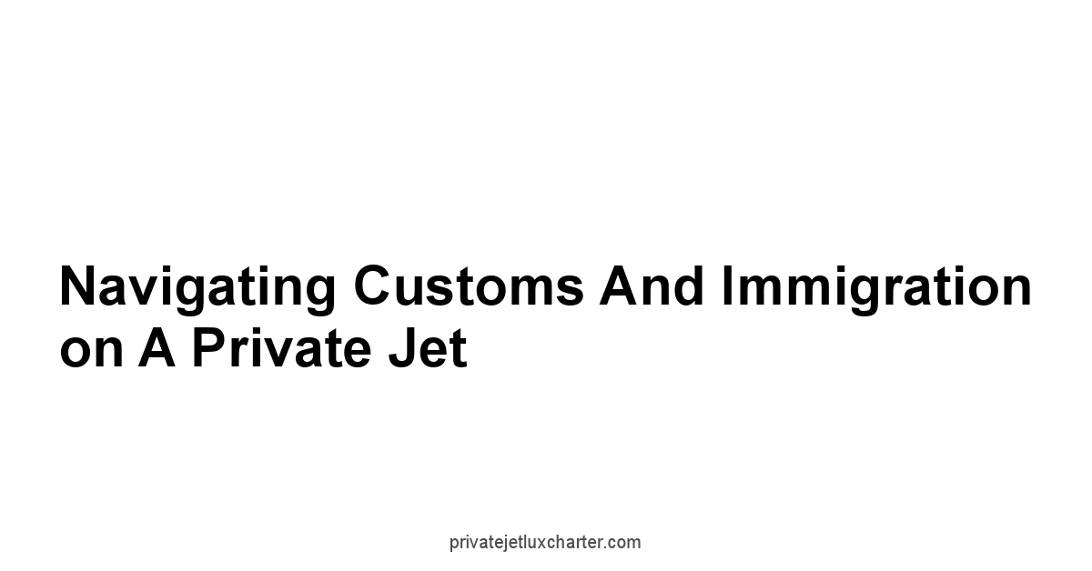 Navigating Customs and Immigration on a Private Jet