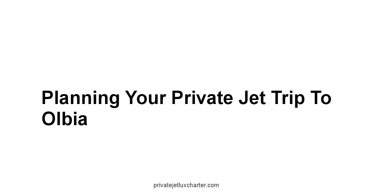 Planning Your Private Jet Trip to Olbia
