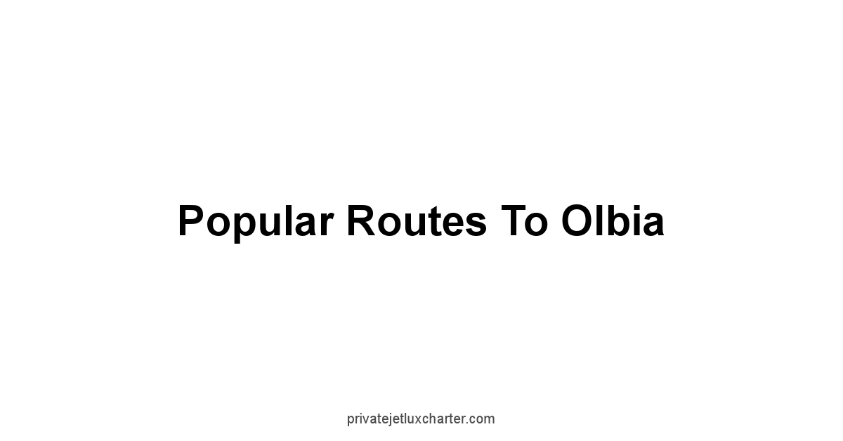 Popular Routes to Olbia