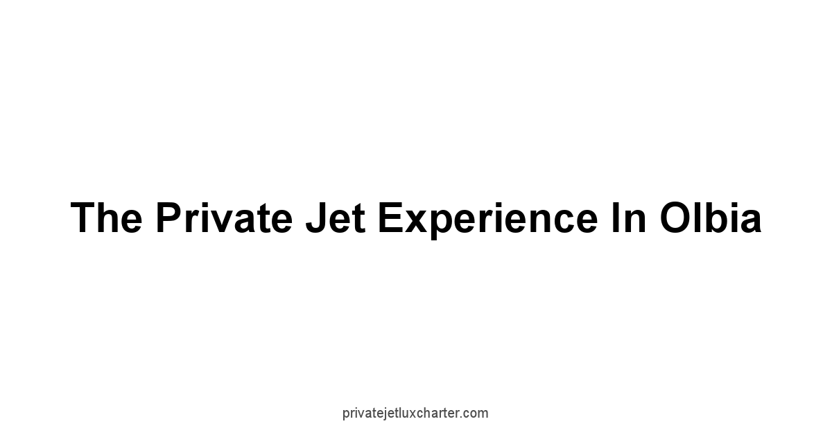The Private Jet Experience in Olbia