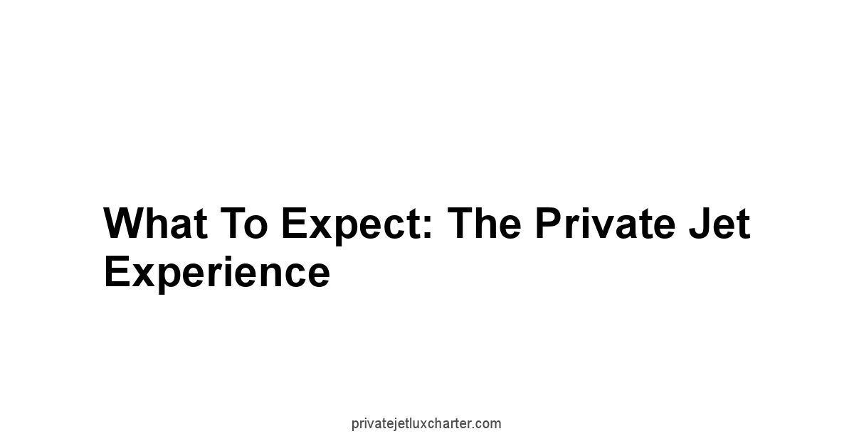 What to Expect: The Private Jet Experience