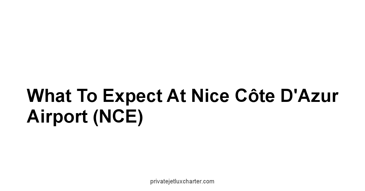 What to Expect at Nice Côte d'Azur Airport NCE