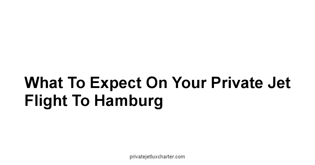 What to Expect on Your Private Jet Flight to Hamburg